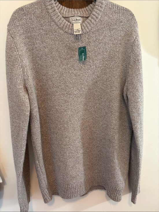 L.L. Bean Other - Men’s L.L. Bean Heather Taupe Crewneck Sweater Large Tall
